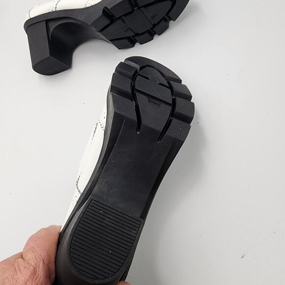 White‎ block Heal lace tie Oxford Shoes by Dadawen Ladies size 10.5 NWT - Picture 12 of 16